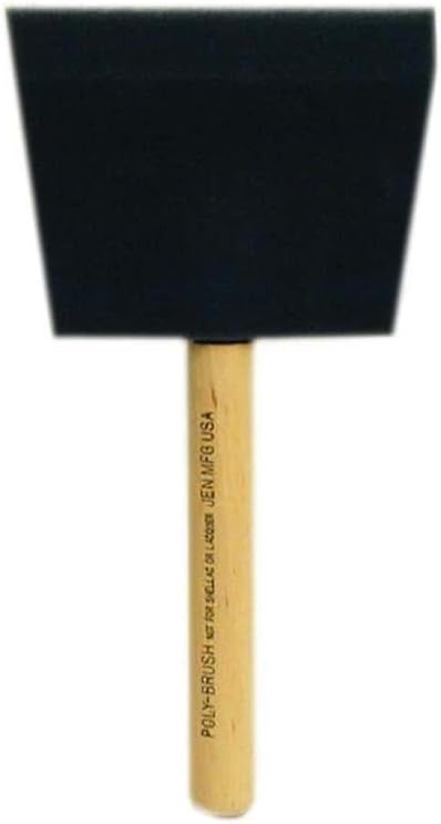 Jen Manufacturing 8500-D 4" Foam Brush with Wood Handle(Pack Of 24)