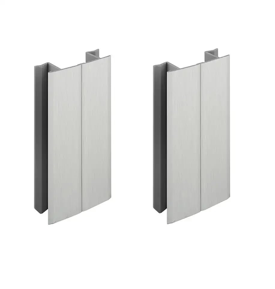cyclingcolors 2 x łącznik do listwy przypodłogowej 100 mm srebrny kolor aluminium kuchnia narożnik osłona cokołu cokołowego cokołu kuchennego narożnik narożnik narożny meble