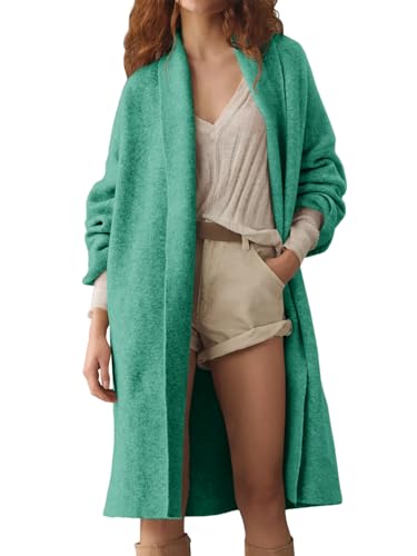 Image of Saodimallsu Womens Long Cardigan Sweaters Chunky Open Front Oversized Slouchy Knit Fall Trendy Coatigan Jackets