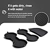 Auovo Cup Holder Inserts Coaster Compatible with Chevy Malibu Accessories 2017 2018 2019 2020 2021 2022 2023 2024 2025 Silicone Cup Mat Pad Car Interior Decoration (3-pcs kit, Black)