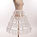 GRACEART Women's Adjustable Crinoline Cage Skirt Petticoat Pannier White