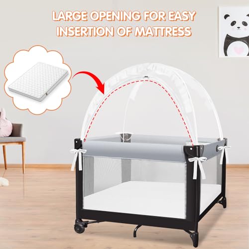 image for Zkaitoy Pack N Play Tent - Mini Crib Tent to Keep Baby from Climbing O