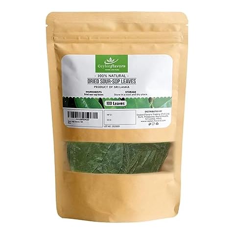 Dried Soursop Leaves From Ceylon Sri Lanka| 100 Leaves ~ 2oz (56g) Cover