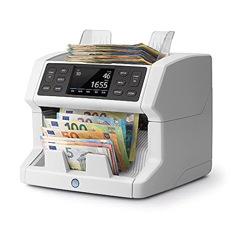 Safescan 2865-S - Szybka liczarka wartości banknotów do nieposortowanych polskich banknotów z wielojęzycznym interfejsem i wysokiej jakości 7-krotnym wykrywaniem fałszerstw