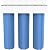 Pentair Pentek BBFS-222 Big Blue Three-Housing Filtration System, 1" NPT #20 High Capacity Water Filter Housing, Holds 20" x 4.5" Filter Cartridges
