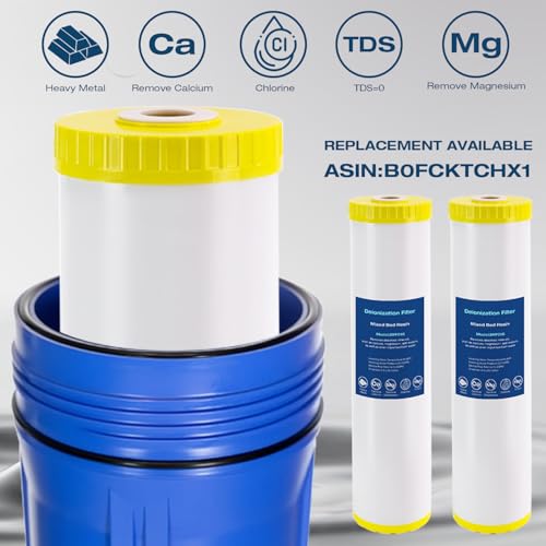 H&G lifestyles Spotless Water System for Car Wash, 20" x 4.5" Water Deionizer for Car Washing, Spot-Free Deionized Water,3/4 GHT Brass Fittings,Garden Hose Deionization Filtration System by H&G lifestyles - Image 3