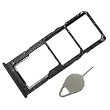 A12 Dual SIM Card Tray Replacement Card Holder for Samsung Galaxy A12 6.5 Inch SM-A125F A125 A125F A125M A125G 2020 (Black),not fit for Single Version
