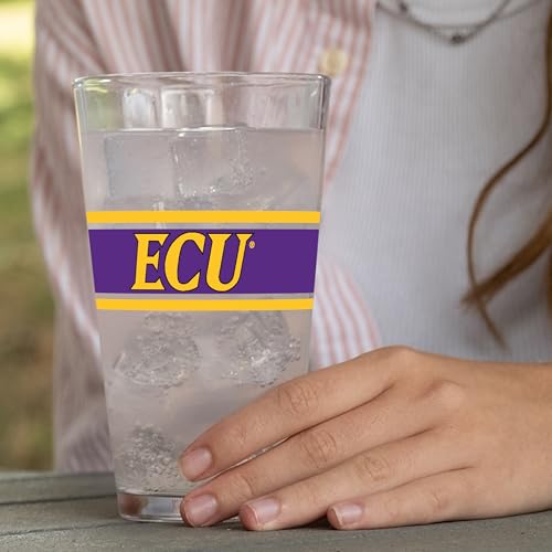 Image of Logo Brands NCAA 16 oz Pint Glass - Durable Glass With Bold Team Color- Chip-Resistant Rim Drinkware For Fans, Tailgates, Home Bars & Everyday Use