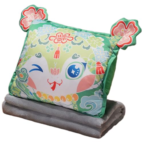 3in1 ヘビマスコットクッションブランケット折りたたみポータブル枕車のキルトオフィス昼休みソファエアコンブランケット車内クッション