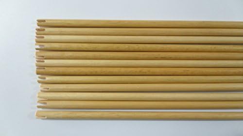 e5e10 33.5" Wooden Shaft for DIY Arrow with Nocks Archery Bow Arrow Hunting Target Practice Wooden Arrow, 12Pcs