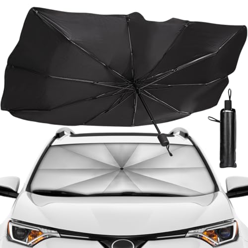 Windshield Sun Shade Umbrella, Car Sun Shade for Windshield UV Rays and Heat Sun Visor Protector,...