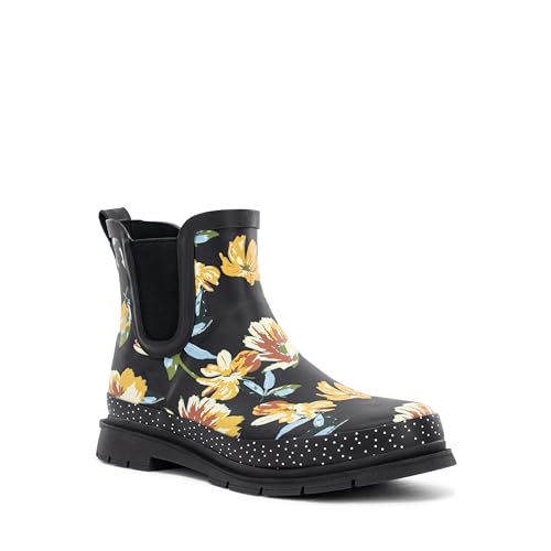 Image of Western Chief Women's Waterproof Pull-On Chelsea Rain Boot with Fun Prints | Ladies slip-on ankle boots with rubber sole, cushioned EVA insole, built for wet days and styled for any occasion