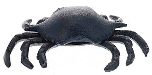 Blue Crab Key Hider Figurine - Cast Iron With Secret Compartment - Indoor Trinket Box/Outdoor Garden Statue #TOP2