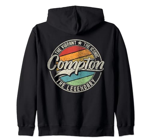 Compton CA | California Vintage Distressed Sudadera con Capucha