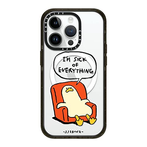 CASETiFY CpNg iPhone 14 Pro P[X [MILKi (4x MIL-STD-810G)/2.5m̗NA/MagSafe ɑΉ] - Melting duck by SSEBONG - ObV[ ubN