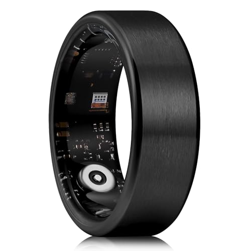 Image of King Will 8mm Men's Smart Rings, Matte Surface Beveled Edge, Waterproof Wedding Band, Comfort Fit