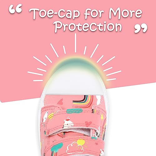 Image of K KomForme Toddler Sneakers Girls Shoes with Dual Hook and Loops | Comfortable, Lightweight