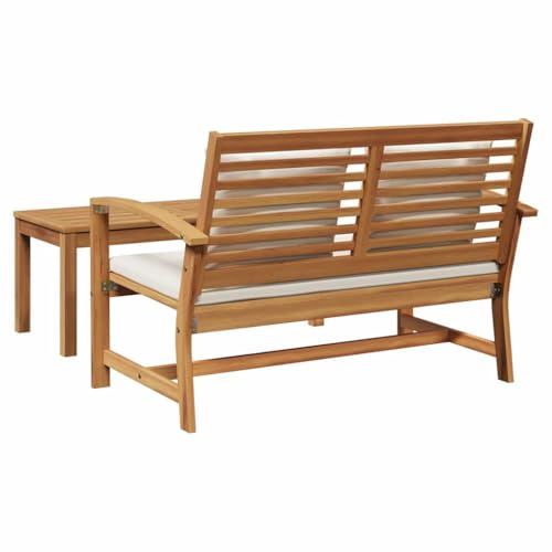 Salon rustique pour terrasse et balcon compact en bois de teck avec table basse - 8