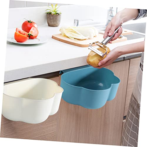 Caneca de basura colgante rectangular para cocina blanca miniatura 3
