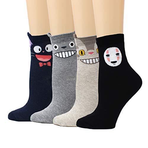 LIVEBEAR Womens Cute Funny Novelty Casual Cotton Crew Socks - Mascot (Made In Korea)