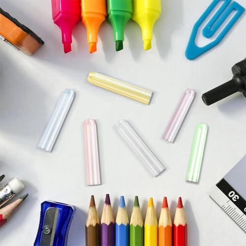 Dcoteh 35 tampas de plástico para lápis, capa protetora de ponta de lápis, tampas transparentes para