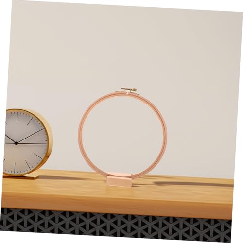 Aro de bordado para punto de cruz ajustable con soporte resistente de madera 5