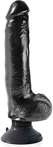 KING COCK PENE REALÍSTICO VIBRADOR CON TESTÍCULOS 23 CM NEGRO ...
