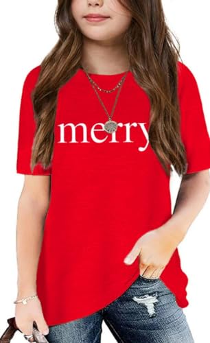 Image of Graphic Tees for Girls Kids Summer Tops Crewneck Short Sleeve T Shirt 5-14 Years