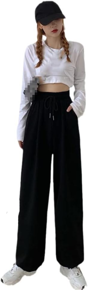 KEHAIOO Gray Sweatpants for Women, Baggy Oversize Sports Pants, Autumn Balck Trousers, Female Streetwear Joggers