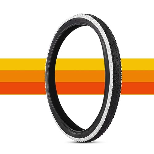 BIUYYY マウンテンバイク タイヤ 24x2.125 耐摩耗性 24 インチ 2.125 自転車アウタータイヤ (サイズ : 24X2.125, カラー : ホワイト、ブルー、レッド)