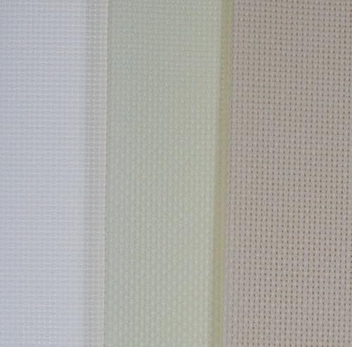 Image of KCS 3 pc of 12 inch x 18 inch(30cmx45cm) 18CT Counted Cotton Aida Cloth Cross Stitch Fabric (White+Antique White+Ecru)