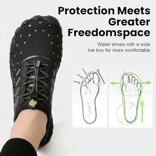 Image of Hike Barefoot Shoes Women Men Footwear, Wide Toe Box Water Shoes, Quick-Dry Zero Drop Comfortable & Non-Slip Pro Barefoot Beach Swim Minimalist Grounding Shoe for Walking Hiking