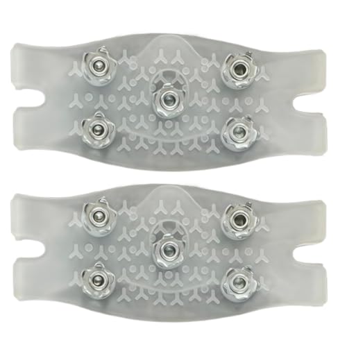 Pistones de hielo antideslizantes de 4,33 pulgadas | 2 piezas de agarre para patines de hielo, material de goma de tracción, equipo de seguridad duradero para clima frío | para senderismo de invierno