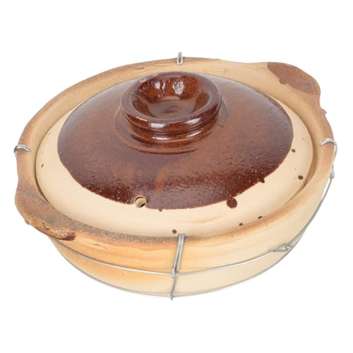 Mipcase Cacerola de Barro con Mango para Cocina Cacerola Multifuncional para Estofados y Arroces Diseño Humanizado y Duradero