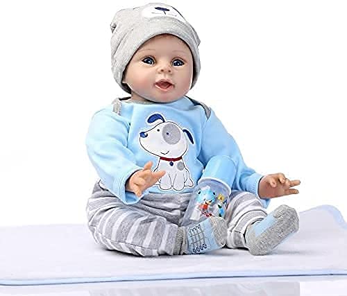 ZIYIUI Reborn Babypuppe 22 Zoll 55 cm Lebensechte Augen offen Reborn Babys Junge Handgefertigt Weiches Silikon Vinyl… – Bild 5