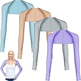 4 Pairs Cooling Shawl Arm Sleeves Sun Protection for Women Men with Finger Hole for Golfing,...