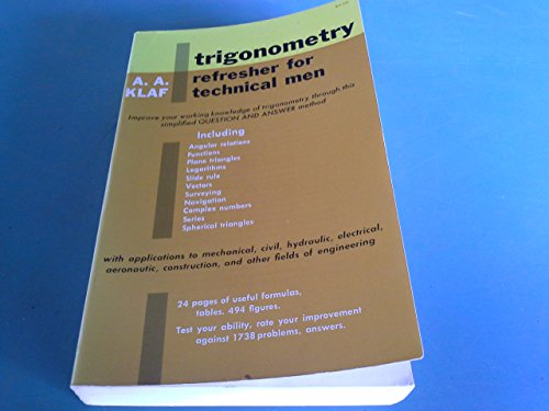 Trigonometry Refresher for Technical Men 0486203719 Book Cover