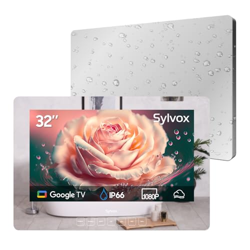 SYLVOX 32'' Smart Waterproof TV, Magic Mirror TV for Bathroom,