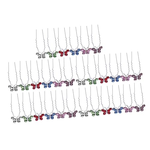 OFFIGAM 30個 ブライダルヘアピン hair stick hair color present 髪箸 ラインストーンのヘアピン ブライダルヘ ック 女性のヘアピン