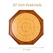 Crokinole and Checkers, Classic Crokinole Board Game | 22 Inch Playing Surface, 24 Black & White Discs, Canadian Heritage Tabletop Game for 2 Players, Dexterity Krokinole Games Families and Friends