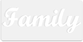 Family Router Inlay Template Woodworking Clear Acrylic Router Jig Word Inlay Craft Template DIY Handcraft Router with Protective Film for Creating Unique Inlays in Signs (12''X6'')