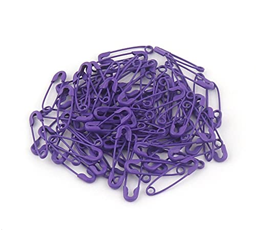 PRESTIGE CARTRIDGE100pcs Purple Mini Safety pins Metal pins Apparel Accessories Marker Tag Small Pins Safe Craft Knitting Cross Stitch Holder DIY Sewing