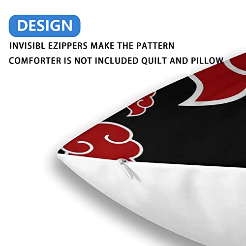 3-Pcs Anime Bed Duvet Cover Set With 1 Duvet Cover + 2 Pillowcases,Ultra Soft Microfiber Breathable Comforter Cover Sets,3D Cartoon Printed Bedding Sets For Boys Girls Kids Teens (Queen) #TOP3