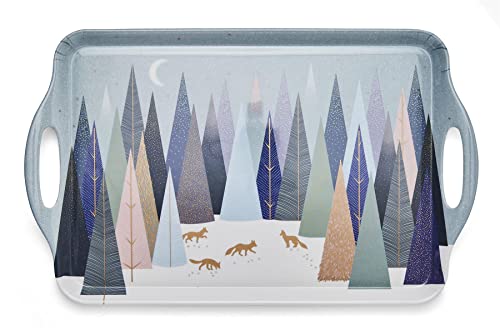 Image of Sara Miller London Frosted Pines Design Large Handled Tray by Portmeirion