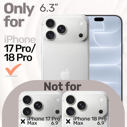 JETech Magnetische Silikon Hülle für iPhone 18 Pro/17 Pro, Hellgrau – Ansicht 2