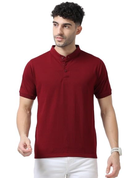 axial Men's Short Sleeve Polo T-Shirt, Mandarin Collar, Casual Wear-picture-31
