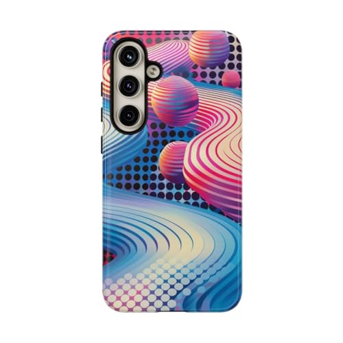 Coque rigide Samsung S24 Plus brillante anti-rayures vagues 3D