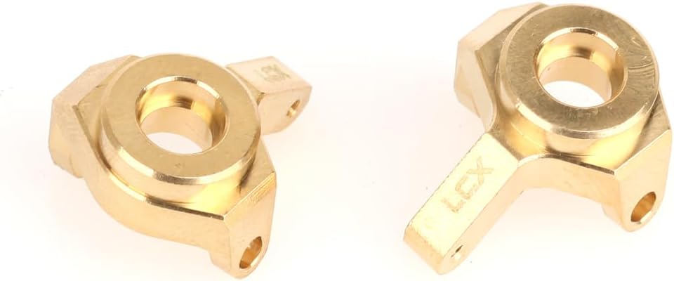 LCX Racing 1/24th RC Crawler Car CNC Machined Brass Steering Knuckle Set 7g/pcs for Axial AX24 XC-1 SCX24, Upgrades Parts Accessories