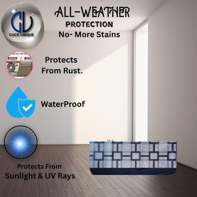 Image of Split Ac Cover Indoor Unit For 1.5 Ton Capacity Ac, All Weather Polyester Cover / Attractive Digital Prints / Dustproof / Water Resistant Ac Cover Grey