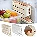 2026 Rolling Egg Holder for Fridge - 30-Egg Large Capacity Dispenser, No Assembly Required, Space-Saving Egg Organizer to Prevent Cracking, Perfect for Home Kitchen Refrigerator Storage (White)